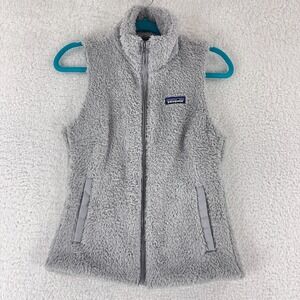 Patagonia Gray Los Gatos Fleece Vest Womens Full Zip Sleeveless Size XS